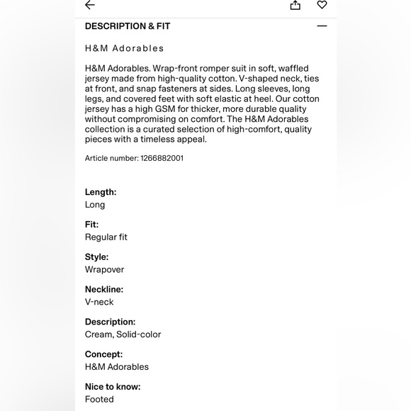 NWOT H&M Waffle 100% Organic Cotton Jumpsuit Onesie (two available) Newborn + 3M - Picture 10 of 12